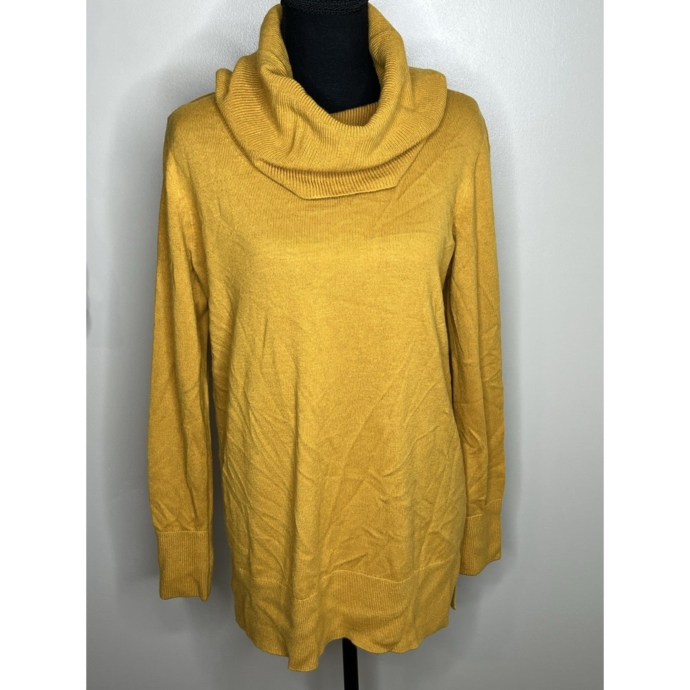 Ann Taylor Loft Women's Sweater Cowl Neck Dark Yellow Size Medium